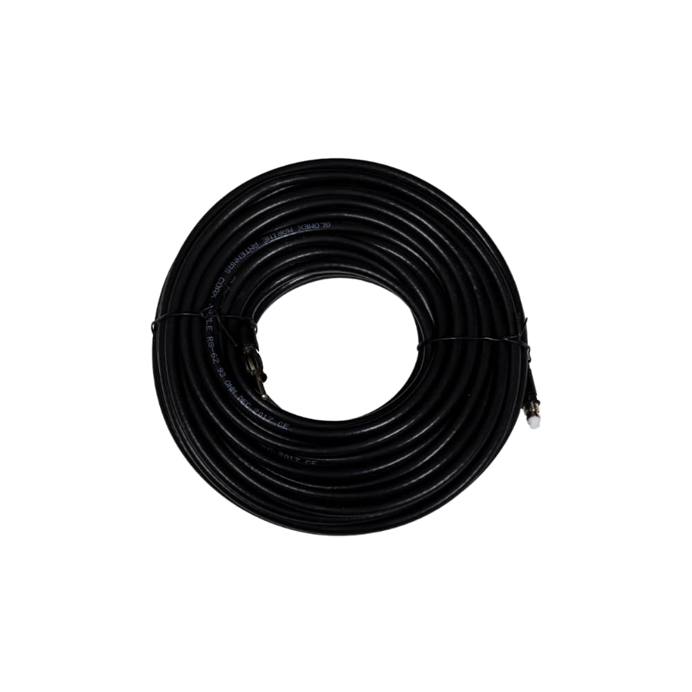 Glomex – Cavo Coassiale RG-62 Bassa Perdita 18m (93 Ohm), Modello RA360/18 – Connettori FME/Motorola Pre-Installati, Fast Fitting, Per Antenne FM Glomeasy, Per barche a vela, motore, gommoni, yacht