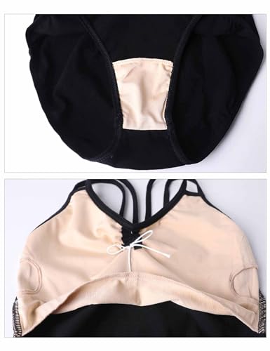 Daydance Black Women Dance Leotards Adult Double Straps Ballet Clothes thumb #4
