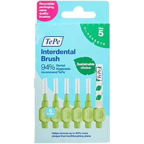 Tepe 0.8 mm Interdentgreen Brushes - Pack of 6 Cover