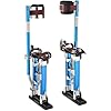 Yescom Drywall Stilts 16" - 24" Adjustable Aluminum Drywall Tools with Comfort Leg Pads for Sheetrock Painting Parade Costume Cleaning String Light Decor - 1 Pair of Blue Stilts