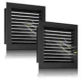 Zepoty 2-Pack Aluminum Gable Vent 18' x 18' with Screen - Optimal Airflow Design, Ideal Attic Vents for Houses, Vent Opening: 16' x 16', Black