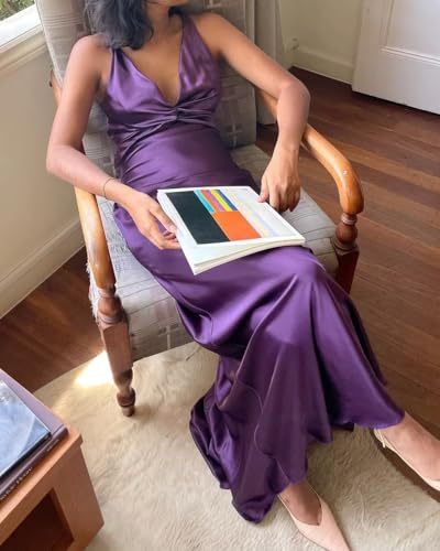 Halter Prom Dresses Long Silk Satin Bridesmaid Dress Bowknot Mermaid Formal Evening Gowns for Women Wedding Guest3