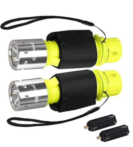 HECLOUD Diving Flashlight with Rechargeable Power...
