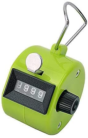 White Deer Hand Tally Counter 4 Digit Number Dual Clicker Golf Handy Convenient