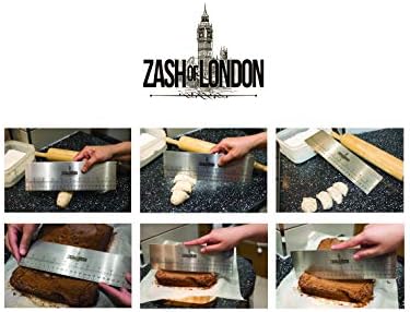 Zash Of London® Cake Scraper Metal Cake Scraper Buttercream Smoother Cake Icing Smoother X-Tall (10 inches/25.4 cm) Cake Smoother Cake Scraper Butter Icing Smoother Tool Cake