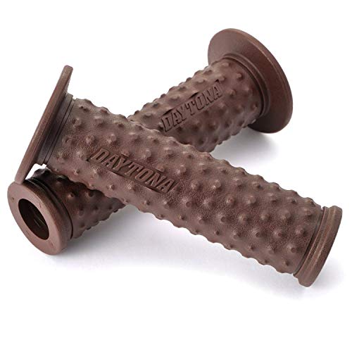 DAYTONA Motorrad Griffgummi Set GGD-KANI, 7/8“ (22,2mm), 125mm, offenes Ende, braun