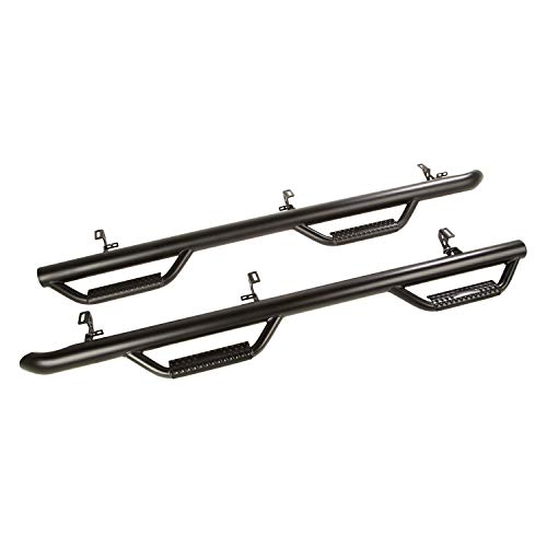 Rugged Ridge 11596.04 Spartan Nerf Bar Kit, Textured Black; 18-Current Jeep Wrangler JLU, 4 Door