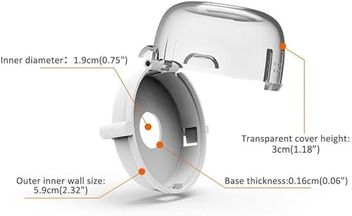 Miniatura 4 de Cubierta de perilla de quemador eléctrico, cubiertas de perilla de estufa a prueba de bebé, cerradura de protección de 4 piezas para niños,