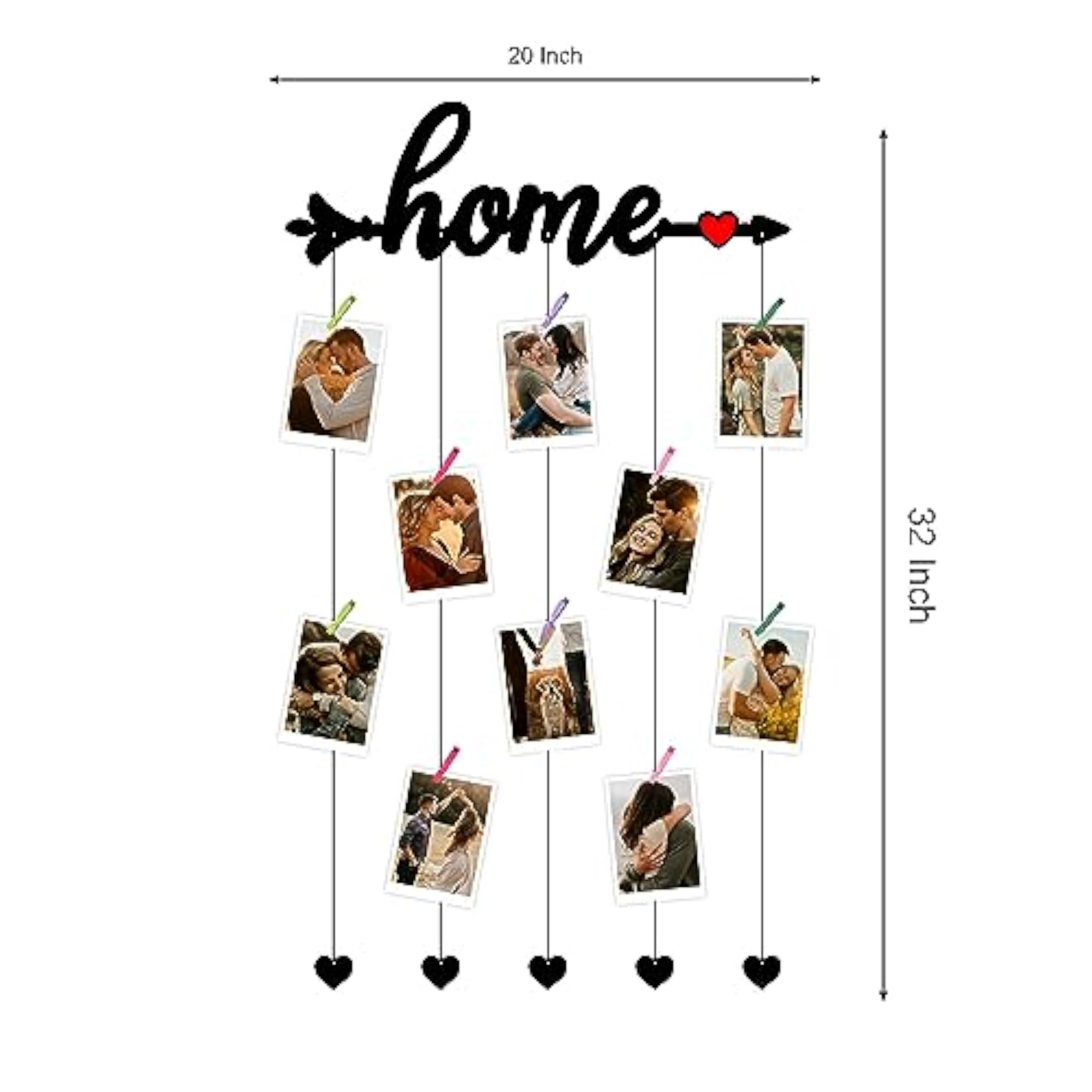 Gift Decore Self Customize Dream Catcher with 10 Colorful Clips