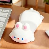 Cute Mouse Wrist Rest Mouse Pad Keyboard Computer Elbow Support Pad Suitable for Laptops, Desks, and Office Supplies – White Rabbit