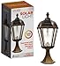 Gama Sonic Baytown Solar Outdoor LED Light Fixture, Pole/Post/Wall Mount Kit, Black Finish #GS-106FPW-B