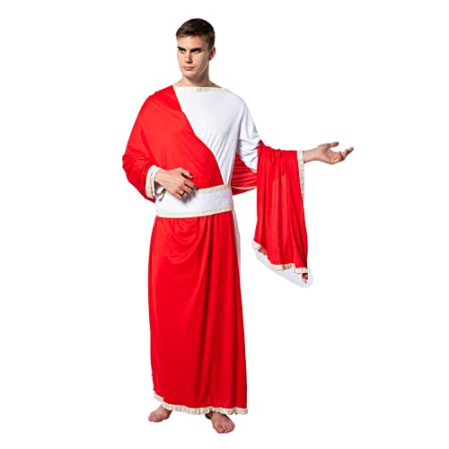 Halloween in Greece: Ancient Traditions Meet Modern Celebrations 3 EraSpooky Toga Costume Men Roman Greek Halloween Costume Adult Cosplay Party