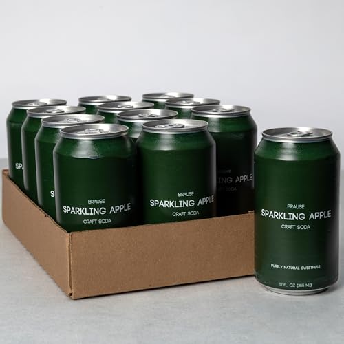 Brause Sparkling Apple Craft Soda 12oz Cans, 12-Pack