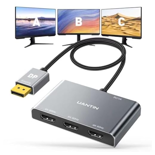 UANTIN DisplayPort to HDMI Splitter