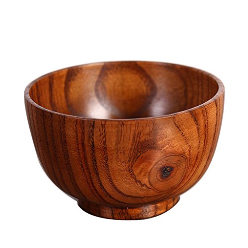 Tigela de madeira de jujujuba natural estilo japonês para servir sopa de bailarina chinesa para cria
