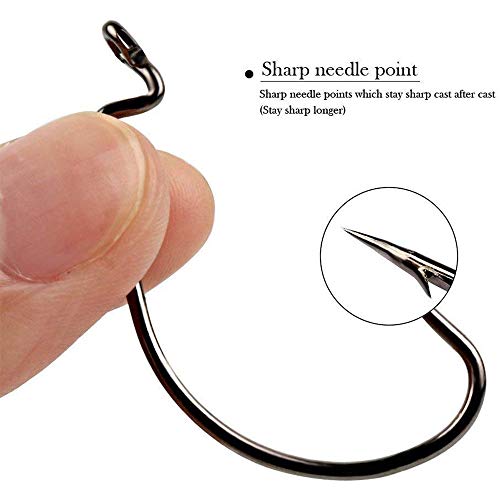 AMACOAM-Angelhaken-Set-Offset-Haken-Offset-Wurm-Angeln-Haken-mit-Kunststoffboxen-High-Carbon-Stahl-Wuermer-Haken-fuer-Gummikoeder-Gummifische-Jigs-Creature-Koeder-Salzwasser-Angelhaken-Angelzubehoer-5