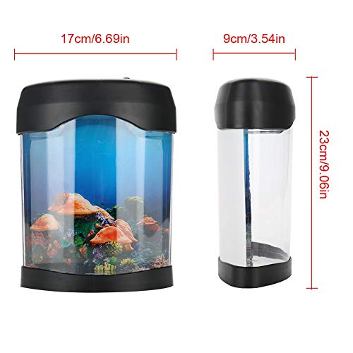 Desk Mini Aquarium, USB Color Light Aquarium, Desk Mini Fish Tank Mood Lighting Color Changing Night Lamp - Image 2
