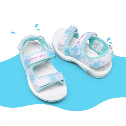 Image of DREAM PAIRS Boys Girls Summer Sandals | Outdoor Athletic Kids Sport Water Shoes Anti-slip Toddler Lightweight Comfortable Cute Cartoon Quick-drying