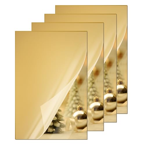 Image of KINLINK 8x12 Plexiglass Sheets 1 /8 inch Thick - 3mm Mirror Cast Acrylic Sheet, Plastic Board Polycarbonate Sheet for DIY Project, Craft, Wall Mirror, Acrylic Sign and Wedding Invitation 4 Pack