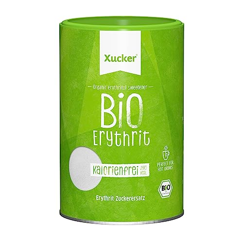Xucker Bio Light aus Erythrit - Kalorienfreier Zuckerersatz l bio-zertifiziertes Erythrit l vegan & zahnfreundlich l 0% kcal 100% sweet l Kristallzucker Alternative ohne Gentechnik (450g)