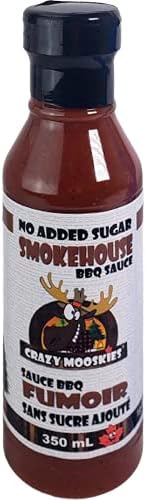 Crazy Mooskies No Added Sugar Smokehouse BBQ Sauce, 350 milliliters