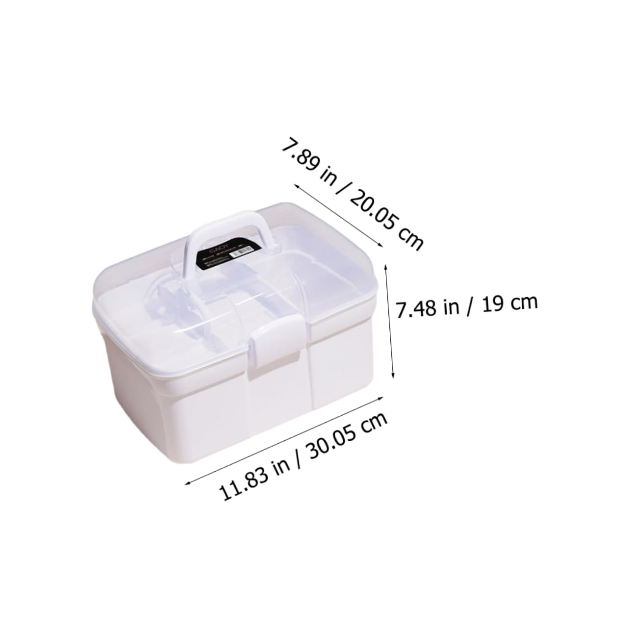 Vaguelly Professional Makeup Cosmetic Box Reinforced Handle Large Capacity Storage Box Portable Makeup Bag