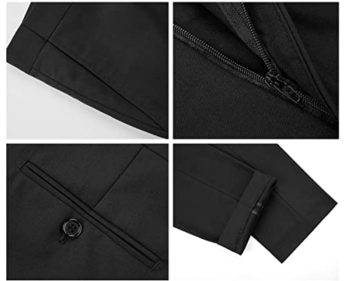 MAGE MALE Men's 2 Piece Slim Fit Floral Tuxedo Suit Paisley Peak Lapel One Button Single Breasted Suit Jacket Pants Set4