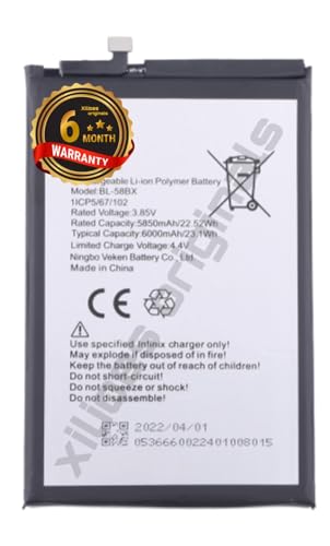 Image of BL-58BX Battery for Infinix Hot 9 / Hot 9 Play / X650C / X650B / X650D / X680 / X680B / X680C / 58BX Battery with 6 Month Warranty** (V291)