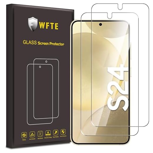 WFTE [2 Stück Schutzfolie für Samsung Galaxy S24 5G Panzerglas Glasfolie 9H Härte, Anti-Kratzen, Anti-Bläschen Displayschutzfolien Panzer Schutz Glas für Samsung Galaxy S24 5G