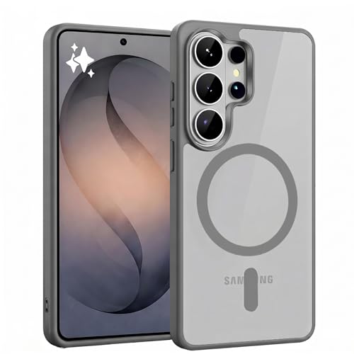 Image of DIZORO Compatible with Samsung S26 Ultra 5g Case,Compatible with MagSafe, Non Yellow Military-Grade Drop Protection & Hard PC Back Cover (Titanium)