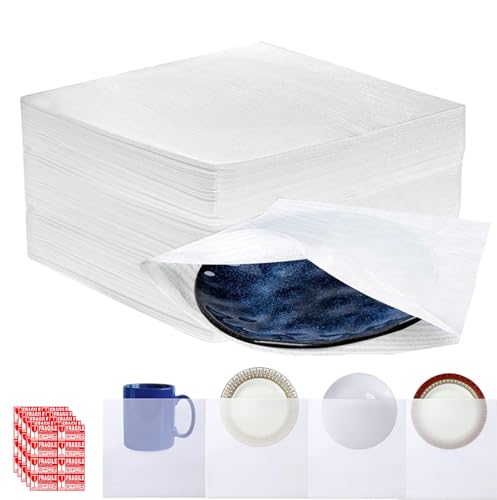 100 Stück Luftpolsterfolie Schaumstoffverpackung für Umzugskartons - Schaumfolie für Umzug Lagerung Geschirr Gläser und Weinflaschen (30x30cm)