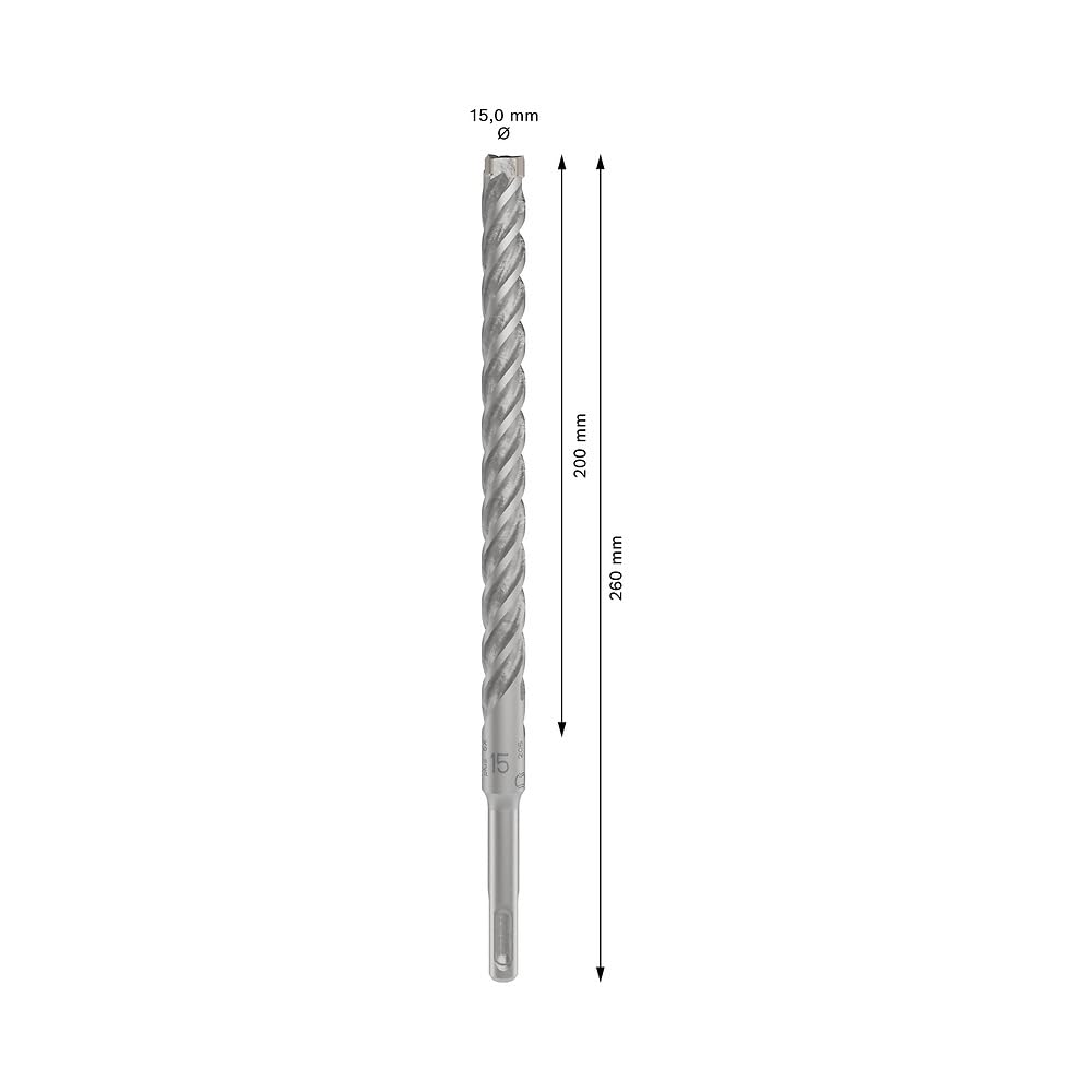 Bosch 1x PRO SDS plus-5X Kırıcı Delici Delme Ucu (Donatılı Beton, Beton, Ø 15,00 mm, Professional Aksesuar Kırıcı Delici)
