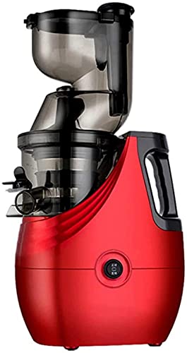 MIIKHI Citrus Juicer Slow Chewing Juice Machine Wide Mouth Juicer Slow Motor 43 RPM Higher Juice & Nutrition Yield Quality Stainless Steel Material (Red)