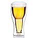 Doppelwandiges Bierglas 0,33 L Inside Out Umgestülpte Bierflasche im Glas (1 Glas)