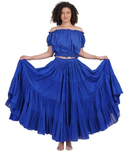 Jupe gypsy en coton Wevez de 22,9 m pour femme style bohème