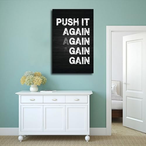 Impression sur toile Push It And Gain d'art moderne 30x45 cm