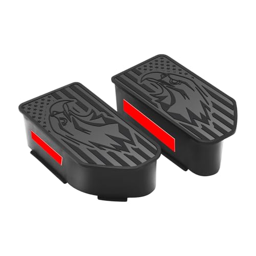 2Pack Bed Rail Stake Pocket Covers for 2019-2025 Silverado/Sierra 1500 and 2020-2025 Chevy Silverado/GMC Sierra 2500HD 3500HD, Upgraded Silicone Truck Rear Holes Caps Bed Rail Holes Plugs Covers (A)