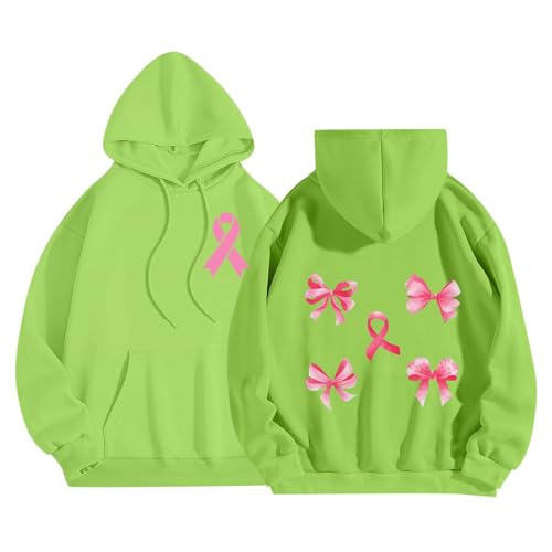 Sweat à capuche Octobre Rose 2026, pull surdimensionné chaud pour les journées d'automne