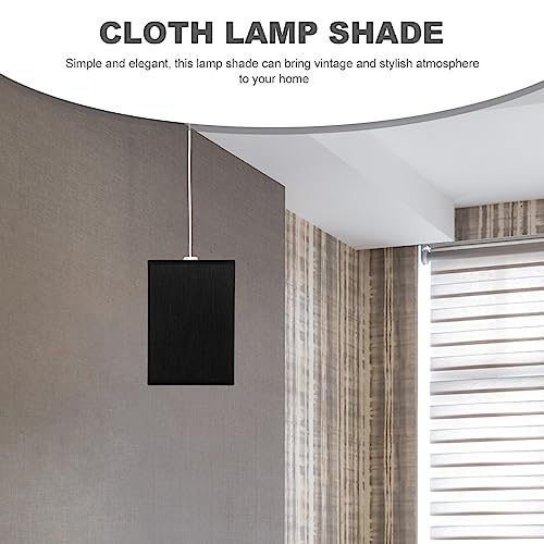 Luxshiny Square Black Table Lamp Shade - Decorative Lampshade for E27 Bulbs, Removable and Easy to Clean, Stylish Design for Bedroom, Living Room, Office, and Home Decor - Image 6