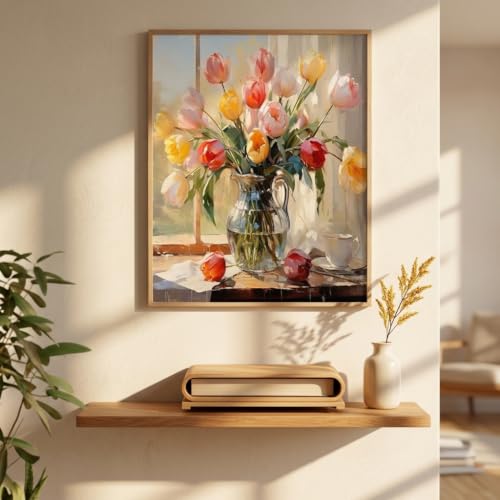 Image of HASTHIP Paint by Numbers Kit with Canvas and Acrylic Paints for Decor | Art kit, Painting Kit for Adults Beginners, Art Therapy Kit for Adults, Wall Decor Paint Home Decor, Frameless 16x20 inch