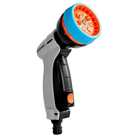 GRÜNTEK Garden Hose Spray Gun: 7 Spray Nozzle for Car washing and cleaning or Watering Flowers Lawn and Garden Cover