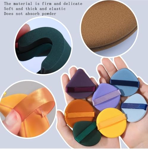 Image of 7 Pcs Beauty Blender with Storage Box Makeup Sponges, Air Cushion Powder Puff Beauty Tools Women Professional Cosmetic Puff with Box Powder Sponge Dry & Wet Use (Multicolor)