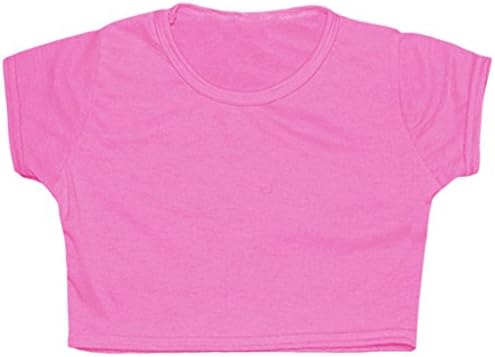 Kids Girls Neon Plain Short Sleeves Crop Belly Dance Sports Gymnastic Tops Age: 5-13 Years