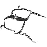 [Ailgely] 調整可能なショルダーカメラストラップ、2つのバックルクリップを備えた革のダブルハーネス、1/4インチの標準ネジを備えたDSLR SLRカメラと互換性があり、カメラが損失やドロップ、軽量で頑丈で、快適に着用しないようにします (肩 - ブラック)