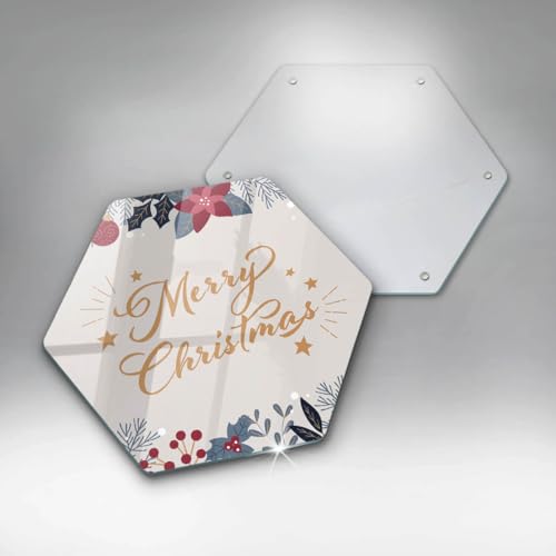 Planche à découper 40cm Wallfluent Cuisson Résistance forme hectagonale Noël - 6