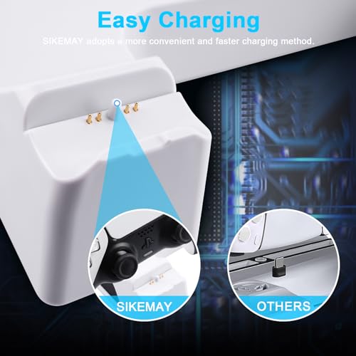 SIKEMAY Estação de resfriamento PS5 Slim Stand para console PlayStation 5, acessórios verticais com