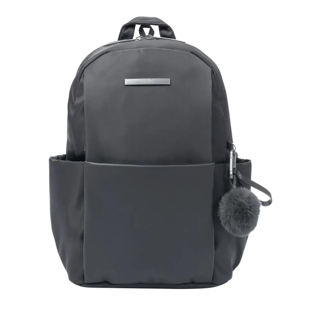 TOTTO - Mochila para Ordenador Portátil de 14 Pulgadas, Modelo Adelaide 1, 3 Compartimentos, 2 Bolsillos Botella, Bolsillo Secreto, Correa para Colgar en Maleta, Resistente, Color 2.0 Periscope Gris