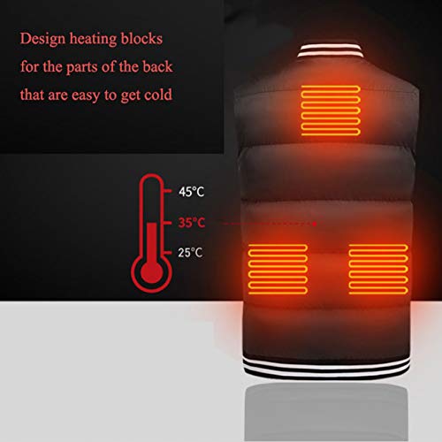 Zwbfu Colete aquecido USB elétrico Colete aquecido de inverno Homens Mulheres Casaco aquecido Jaquet