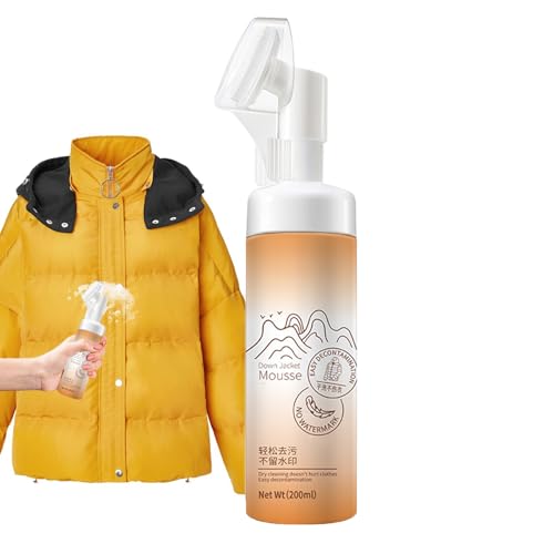 laxreheye Detergente para Plumíferos | 200ml Limpieza Profunda con Espuma sin Agua - Agente En Spray Para Limpieza En Seco,Para Manchas En Abrigos De Invierno, Chaquetas, Ropa, De, Té, Bolígrafo Y