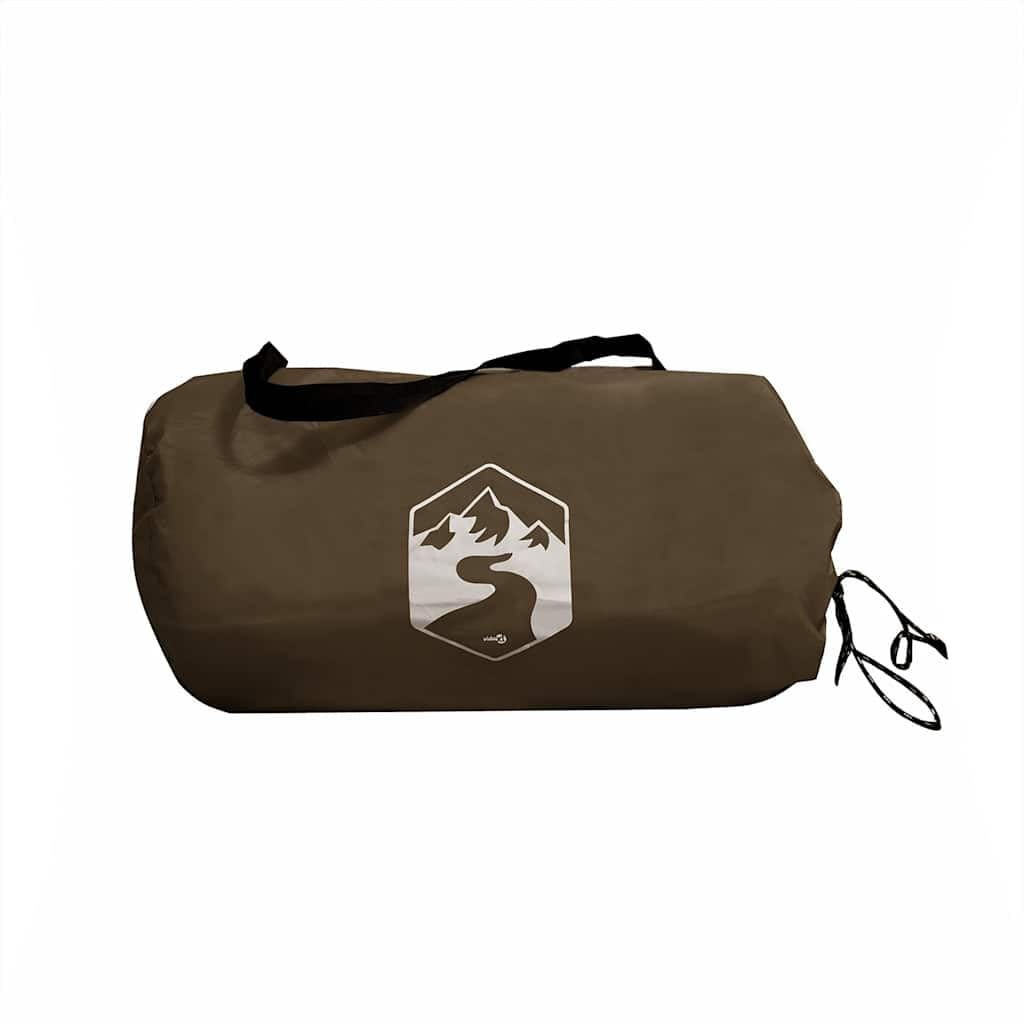Tarp Braun 506 x 306 cm Impermeable 185T Poliéster PU Revestimiento Lona de Camping con Ojales, Ligera, Portátil Versátil como Lona de Tienda de Campamento, Lona para el suelo, Cubierta de lluvia para